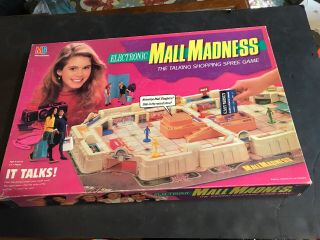 Vintage 1989 Electronic Mall Madness Board Game Milton Bradley