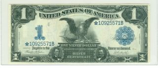 Extremly Rare 1899 $1 Silver Certificate Star Fr 233 Black Eagle Sharp Xf/au