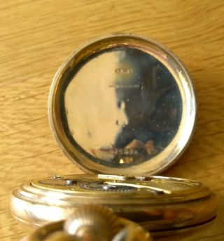 Antique Solid 9ct Gold Full Hunter J W Benson Pocket Watch 15 Jewels 7