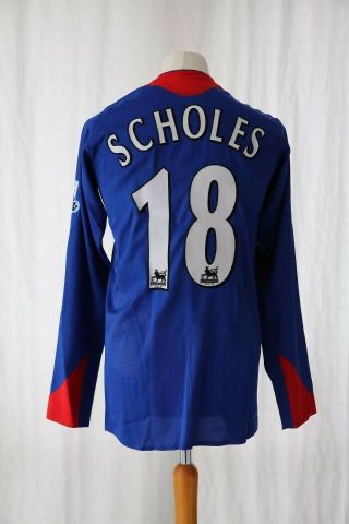 Match Worn Manchester United Paul Scholes Rare 3rd Shirt