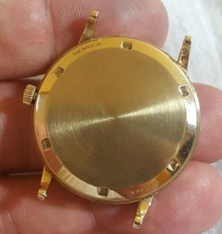 Vintage Movado Watch Mens 14k Gold Kingmatic - S Sub - Sea c1966 Cal 388 date 6
