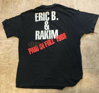 Vintage 1988 Eric B And Rakim T - Shirt Rap Hip Hop Concert Paid In Full