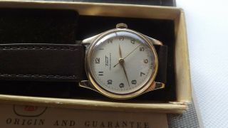 Vintage Tissot 9ct Gold Dress Watch Cal 27 - 2 Box And Papers D.  1951