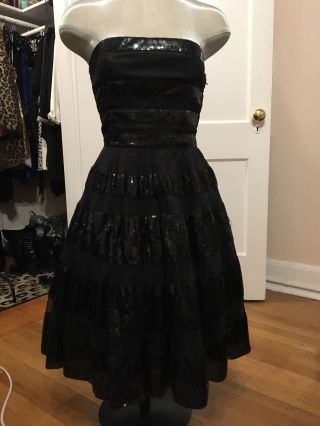 Black Vintage " Rare " Betsey Johnson Evening Dress