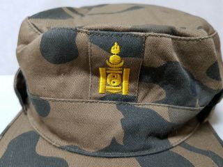 RARE 2000 ' S Vintage Mongolia Army Field Cap Hat,  Patch Military Insignia Gear 2