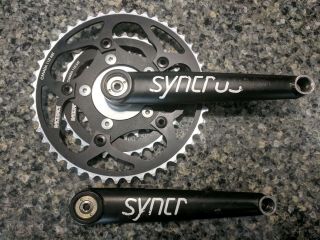 Syncros Revolution Vtg Mountain Bike Cranks,  Rings & Ti Crank O Matic Bb Bolts
