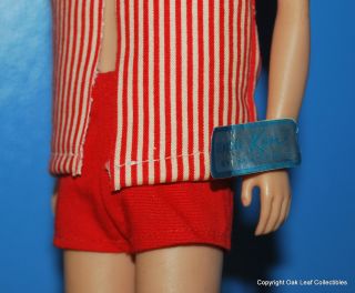 Painted Hair Brunette Ken doll WITH Attached Wrist Tag box 10