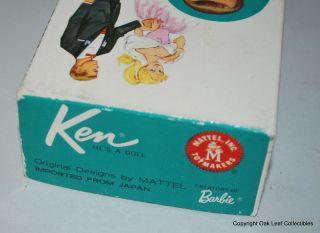 Painted Hair Brunette Ken doll WITH Attached Wrist Tag box 3