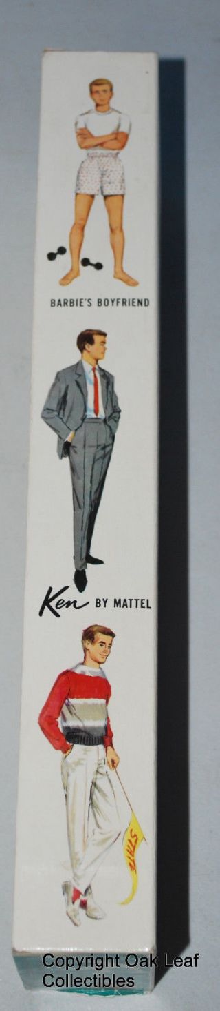 Painted Hair Brunette Ken doll WITH Attached Wrist Tag box 4