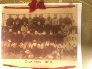 Vintage 1900s Dickinson Carlisle Football Team Action Photo Calendar 1908 - 1909 2