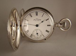 132 Years Old Waltham " P.  S.  Bartlett " Coin Silver Hunter Case 18s Pocket Watch