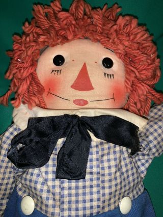 Antique Vintage Raggedy Ann Andy Doll Johnny Gruelle ' s Own Georgene Novelties 7