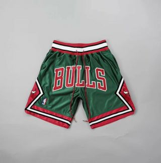Just Don Mitchell And Ness Vintage Red Green Chicago Bulls Shorts S M L Xl Xxl