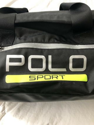 Polo Sport Ralph Lauren Black Duffle Bag Nwt $175 Hard To Find Vintage