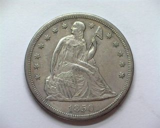 1850 - O Seated Liberty Silver Dollar Nearly Uncirculated Rare This