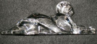 Extremely Rare Heisey 8 " Clear Crystal Tiger Paperweight Figurine Panther Figure