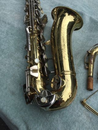 Vintage 1967 Era Conn Brass Alto Saxophone Very Complete With Case 6