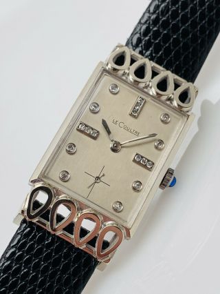 Lecoultre Vintage Cal.  438 18kt White Gold Diamond Ladies Watch Circa 1950 