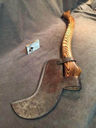 Vintage Collins Legitimus brush hook axe knife POLISHED custom JESSE REED handle 2