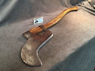 Vintage Collins Legitimus brush hook axe knife POLISHED custom JESSE REED handle 3