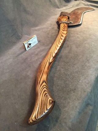 Vintage Collins Legitimus brush hook axe knife POLISHED custom JESSE REED handle 5