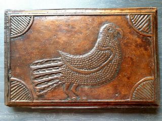 Pair Late 17th Century Antique Carved Walnut Panels with Naive Stylised Birds 2
