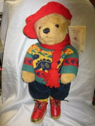 Vintage Lakeland Bears By Deans Teddy Bear W/outfit Wendy Phillips Limited 20 "
