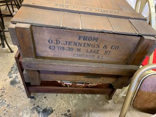 Vintage O.  D.  Jennings Wood Crate Slot Machine