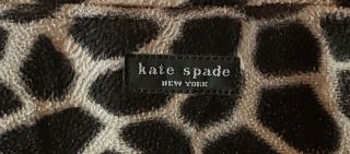 VINTAGE Classic KATE SPADE YORK Purse Womens Faux Animal Print Handbag Sexy 2
