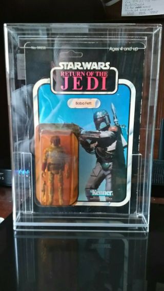 1983 Kenner Rotj Star Wars Boba Fett 77 - Back W/acrylic Case Rare