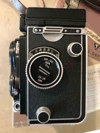 Rollei Rolleiflex T vintage 6x6 TLR camera,  lens Zeiss Tessar 3.  5/75 & extra ' s 10