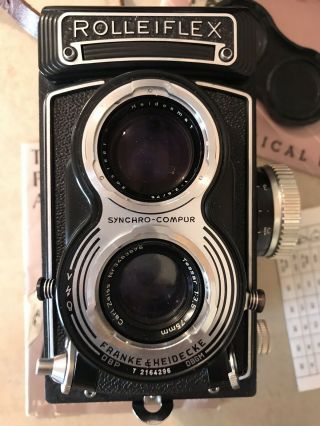 Rollei Rolleiflex T vintage 6x6 TLR camera,  lens Zeiss Tessar 3.  5/75 & extra ' s 7