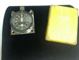 Vintage Heuer Monte Carlo Mountable Dash Timer Gauge Stopwatch Clock Swiss