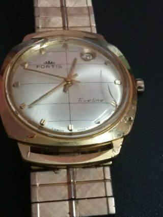 Vintage Fortis Automatic " True Line " Wrist Watch.