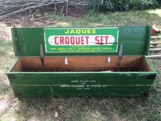 Vintage Jaques Of London For Abercrombie And Fitch Croquet Set