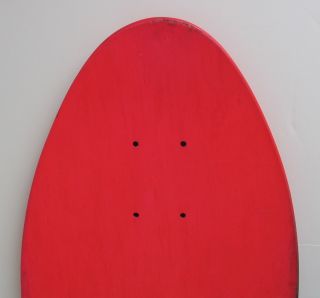 Vintage NOS 1989 Powell Peralta Steve Saiz Totem Pole Skateboard Deck Neon Red 7