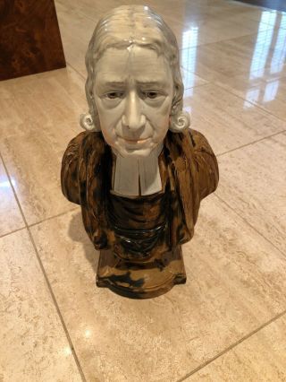 Rare Antique Bust Of John Wesley