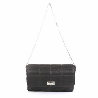 Chanel Vintage Chocolate Bar Mademoiselle Flap Bag Quilted Nylon Medium
