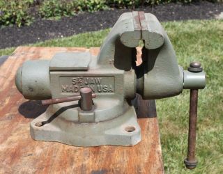 Vintage Wilton 5 1/2 " Vise Bullet Bench Vise With Bolts Usa Heavy 49 Lbs.  487