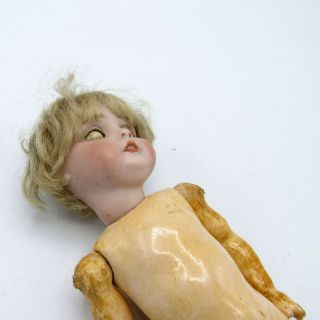 Antique Made In Germany 8” Kestner Sleepy Eyes Jointed Bisque Doll 143 NR 8
