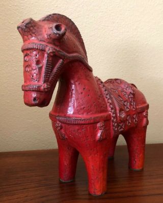 Aldo Londi Bitossi Horse Rare Flame Red Nochips