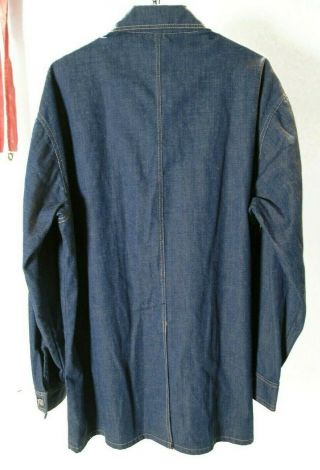 Levi ' s Vintage Western Denim Shirt Jacket Work Chore 3 pocket Shirt (orange tab) 8