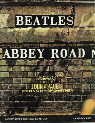 Rare Vtg The Beatles Abbey Road Song Book 1970 Includes 4 8 X 10 Color Photos