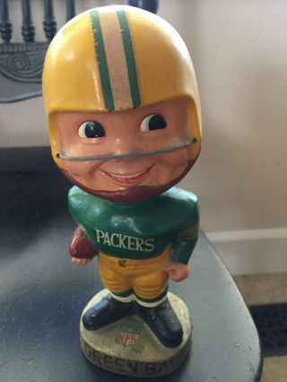 Vintage Green Bay Packers Bobble Head Nfl Football Bobblehead