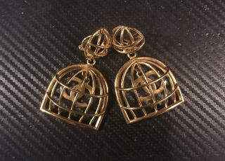 1980’s Vintage Chanel Birdcage Earrings