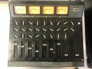 Vintage Sony 8 Channel Mic Mixer Mx - 20 Powers On