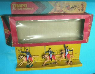 TIMPO TOYS ref.  no.  102 7th US CAVALRY VINTAGE 1974 TOY SOLDIER BOXED SET RARE 3