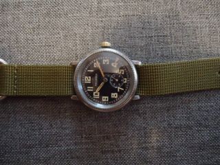 Rare Vintage WW2 Helbros Bomber Pilot Watch with turning inner bezel 3