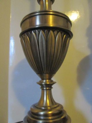 Vintage Pair STIFFEL Brass Trophy Urn Lamps Hollywood Regency Traditional 2