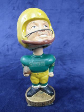 Vintage Green Bay Packers Nodder Bobblehead 1968 Made In Japan - Rare Real Face